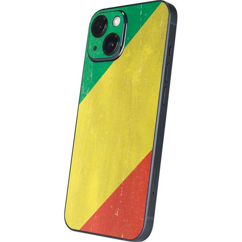 Republic of the Congo Flag Distressed iPhone 13 Mini Skin